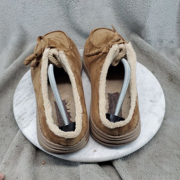 Skechers Shoes Mens Size 11 Tan Faux Suede Melson Mozley Slipper Clog - Picture 5 of 10